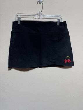Playboy by PacSun Black Cherry Embroidered Mini Skort